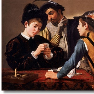 Die Falschen von Caravaggio Leinwand Druck, Caravaggio Druck,Caravaggio Poster,Die Falschen, Michelangelo Merisi Leinwand Druck