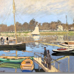 Claude monet-Le Bassin d&#39;Argenteuil 1874- Canvas Print,Claude Monet Canvas Poster,Claude Monet Art,Claude Monet paint,Impressionist Art