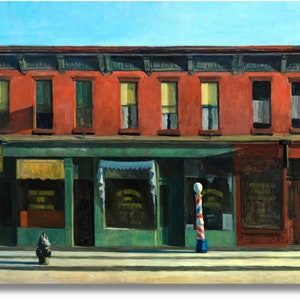 Early Sunday Morning by Edward Hopper Canvas Wall Art print, Edward Hopper art, Edward Hopper Poster, Edward Hopper print, Wall Art Print