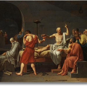 The Death of Socrates by Jacques-Louis David canvas Wall Art, Louis David wall print, Louis David poster, Louis David Art, Ready To Hang