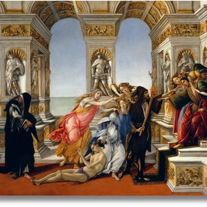 Calumny Of Apelles by Sandro Botticelli canvas Wall Art, Sandro Botticelli Print, Sandro Botticelli Poster, Sandro Botticelli Painting
