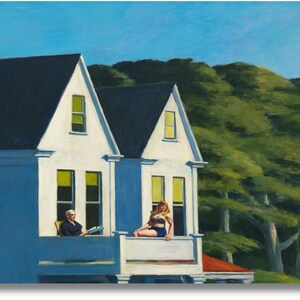 Second Story Sunlight by Edward Hopper Wall Art Print| Edward Hopper art| Edward Hopper Poster| Edward Hopper print| Edward Hopper Art Print