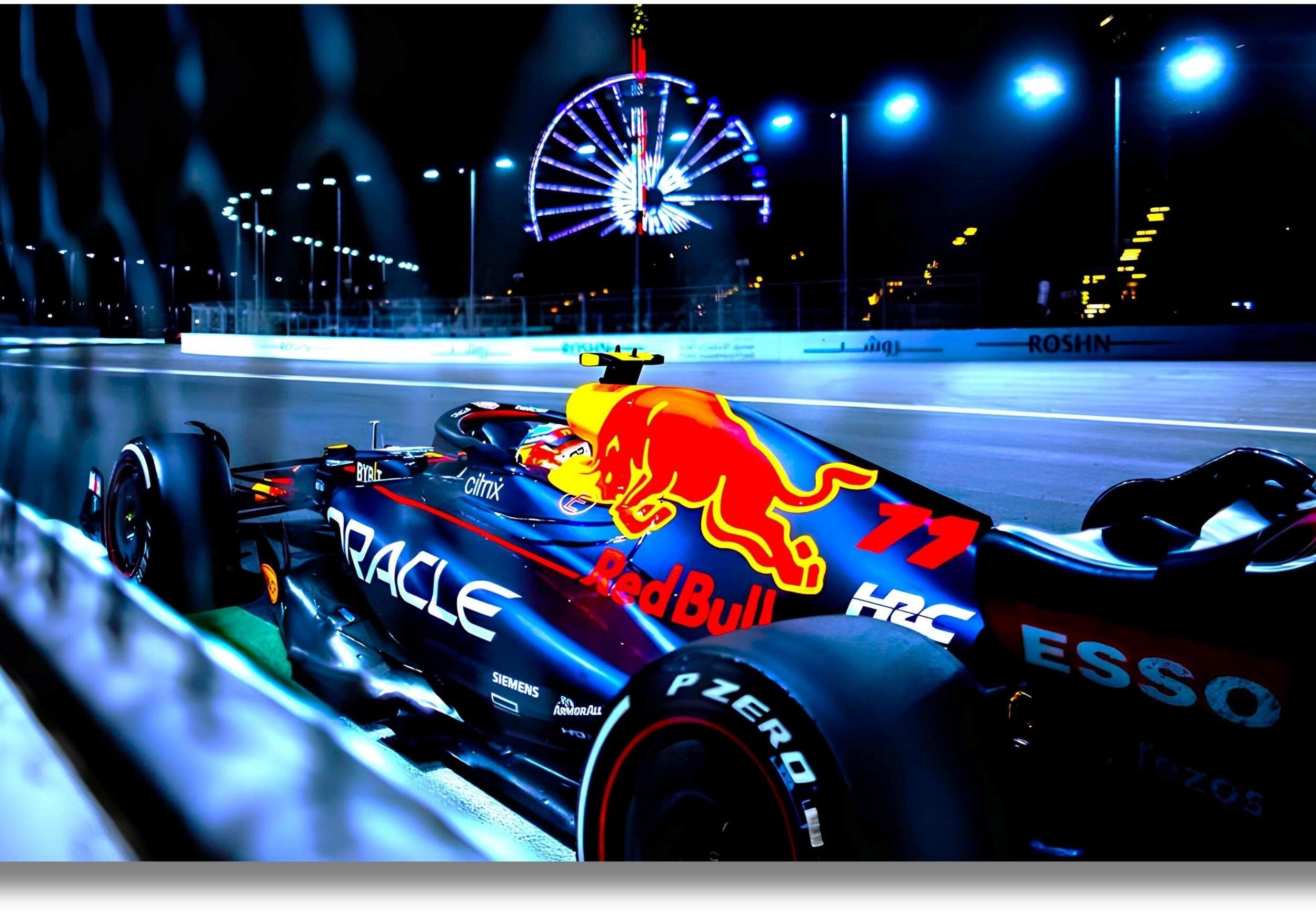 Red Bull Formula 1 canvas art, Max Verstappen poster, Formula One car painting, Sports car wall print, Racing team memorabilia,ready to hang
