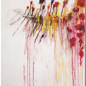 Coronation of Sesostris by Cy Twombly canvas print,Abstract Expressionist Canvas Wall Art, Modern Colorful Print,Gallery Style Large Artwork