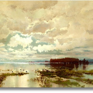 WC Piguenit, The Flood In The Darling, 1890 | Art Print | Canvas Print | Fine Art Poster | Art Reproduction | Archival Giclee | Gift Wrapped