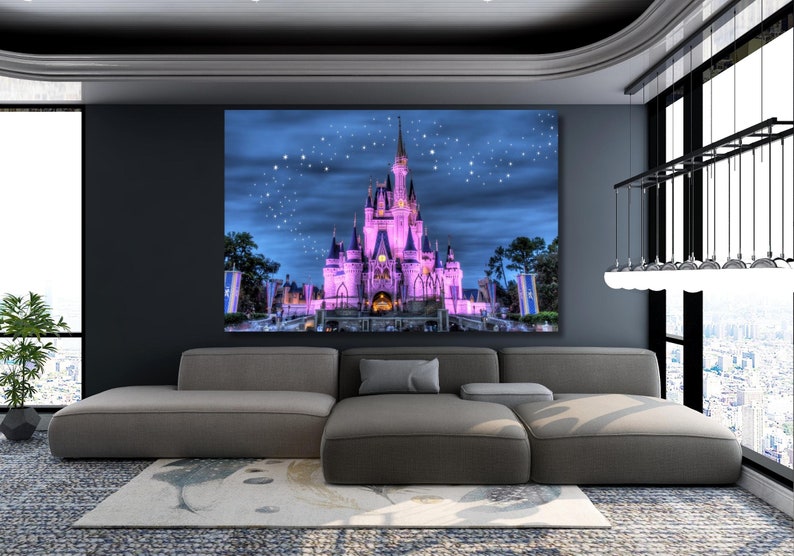 Cinderella Castle Canvas Wall Art,disney Wall Art Canvas,disney Home