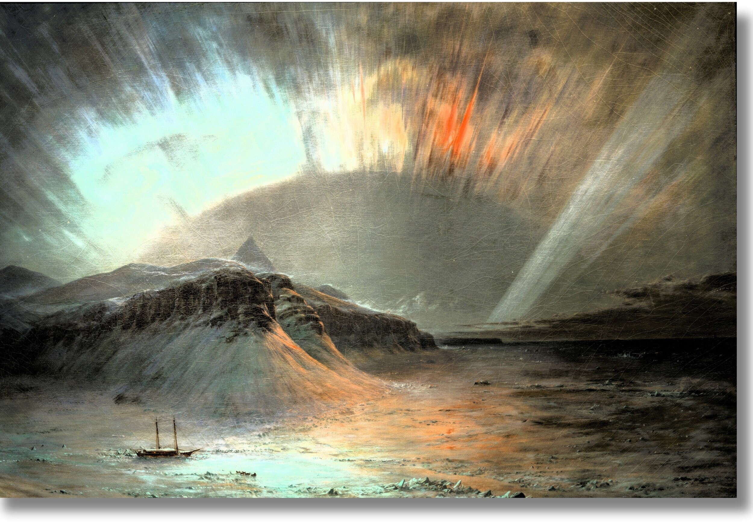 Frederic Edwin Church Aurora Borealis 1865 Canvas Print aurora 