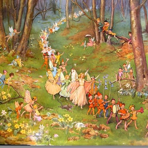 Margaret Winifred Tarrant Druck Leinwand Druck,Fantastische Fee,Waldfee,magischer Wald Kinderposter, Kinderzimmer Wand Kunst