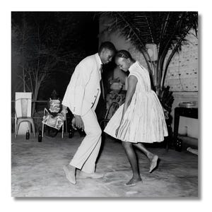 Iconic Christmas Eve Ready To Hang Canvas,Malick Sidibe Canvas Wall Art,Photographer Art Gallery,Iconic Christmas Eve Poster Wall Art Canvas