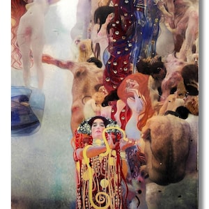 Medizin Gustav Klimt, Medizin Klimt Leinwand Kunst, Medizin Klimt, Medizin Klimt Leinwand, Klimt Kunstwerk, Medizin PRİNT Wandkunst, Medizinische Leinwand