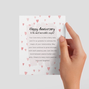 Happy Anniversary Card - Custom Anniversary Card Couple Heartfelt Wishes