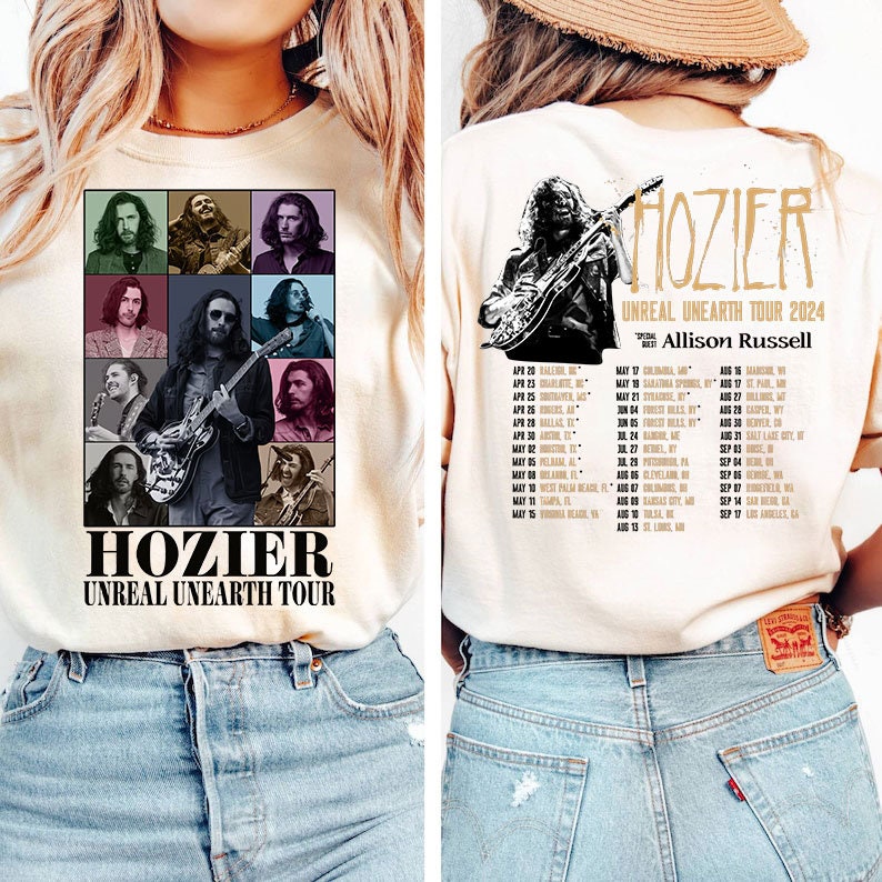 Hozier 2025 Tour Vintage, Hozier Unreal Unearth Tour 2025 Merch