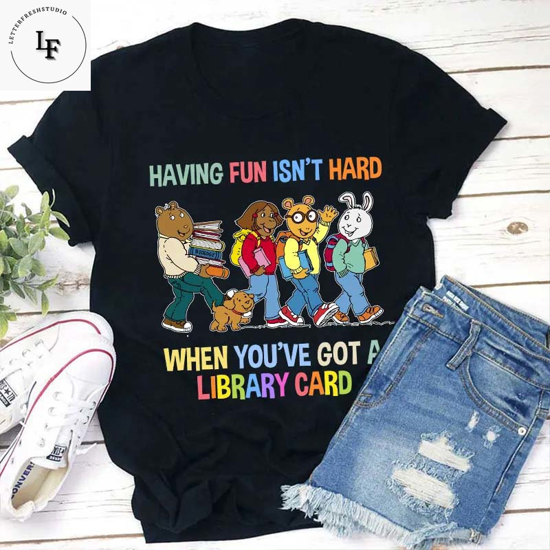 Fun Library Card T-Shirt Fun Library Card T-Shirt