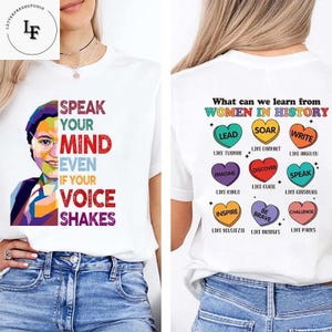 Was können wir von Frauen in der Geschichte lernen Lehrer doppelseitiges Vintage T-Shirt, Lehrer Shirt, Frauen in Geschichte Shirt, schwarze Frauen Shirt