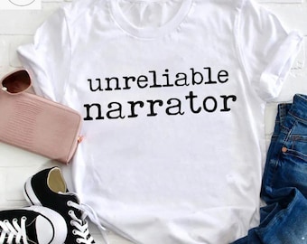 Maglietta vintage &quot;Narratore inaffidabile&quot;, maglietta per insegnanti, maglietta &quot;Vita da insegnante&quot;, maglietta per amanti degli insegnanti, regalo per insegnanti, maglietta per insegnanti di letteratura