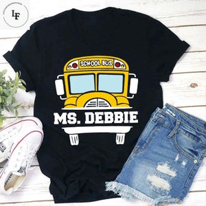 Personalisierter zurück zu Schulbusfahrer-Lehrer-Weinlese-T-Shirt, Lehrer-Hemd, Lehrer-Liebhaber-Hemd, Schulbusfahrer-Hemd, Busfahrer-Geschenk