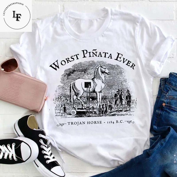 Worst Pinata Ever Teacher Vintage T-Shirt, Teacher Shirt, Trojan Horse Shirt, History Teacher Shirt, History Buff Gift, Funny History Shirt