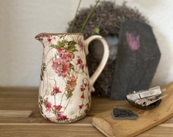 Ceramic pitcher pitcher pottery vintage
