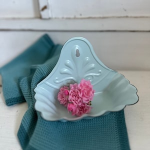Soap dish enamel decorative garden shabby antique finish