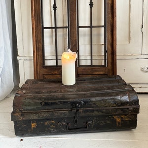 Old antique suitcase metal suitcase vintage storage iron suitcase industrial style