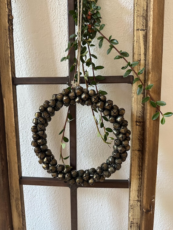 Bell set bell wreath metal bells vintage hanging bells