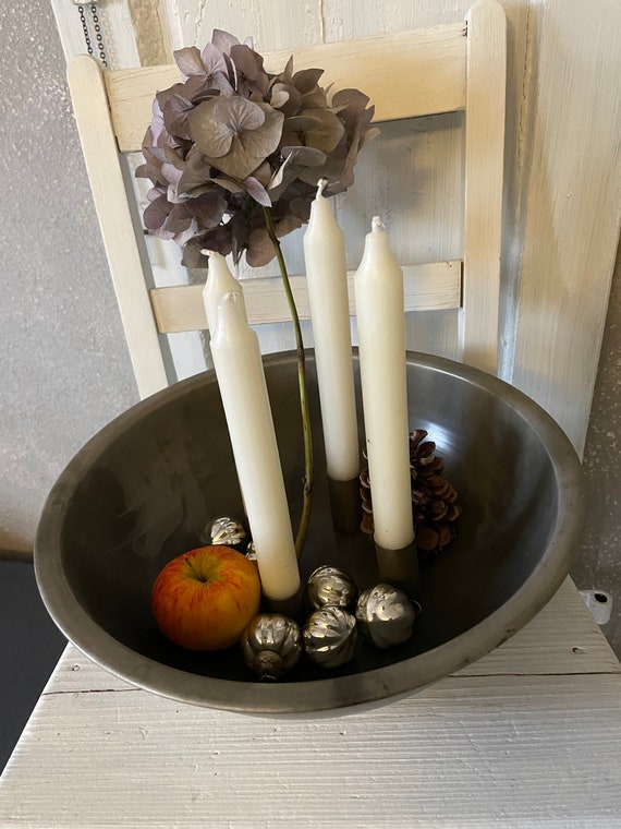 Candle switch candle bowl vintage antique finish