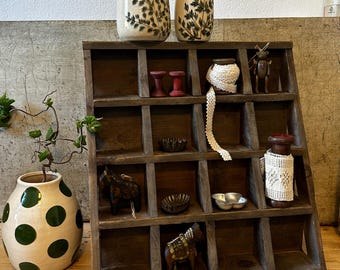 Shelf, sorting shelf, wooden shelf, vintage shabby chic antique finish