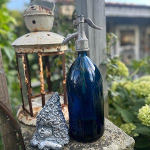 Old antique bottles siphon bottle decoration vintage blue