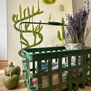 Wire Basket Iron Basket Hanging Basket Vintage Storage Basket Metal Basket
