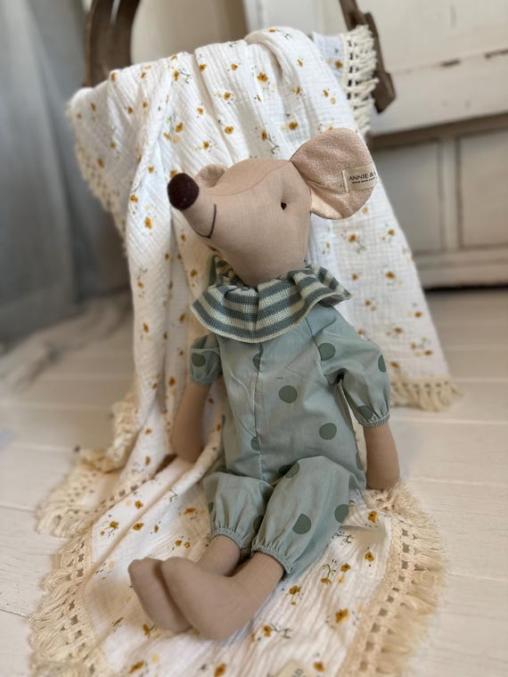 Mouse Tilda style doll handmade toy doll plush toy