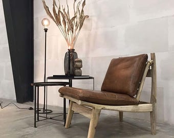 Armchair, chair, leather armchair, unique vintage lounge chair, furniture