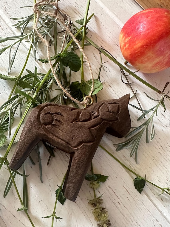 Dala horse antique finish decorative horse wooden horse vintage Sweden