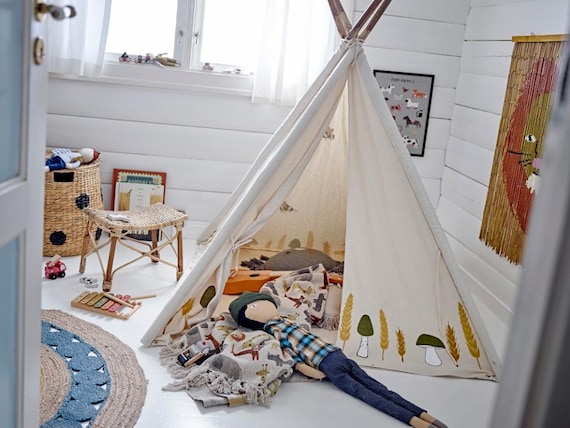 Tent Children's Tent Millo Children's Tipi Natural Cotton Children's Tent Play Tent