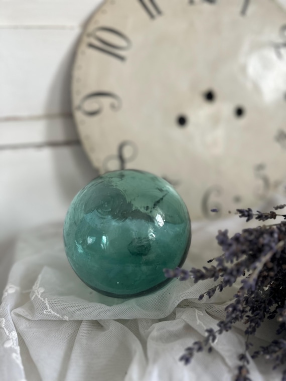 Old antique glass ball glass buoys decoration vintage shabby