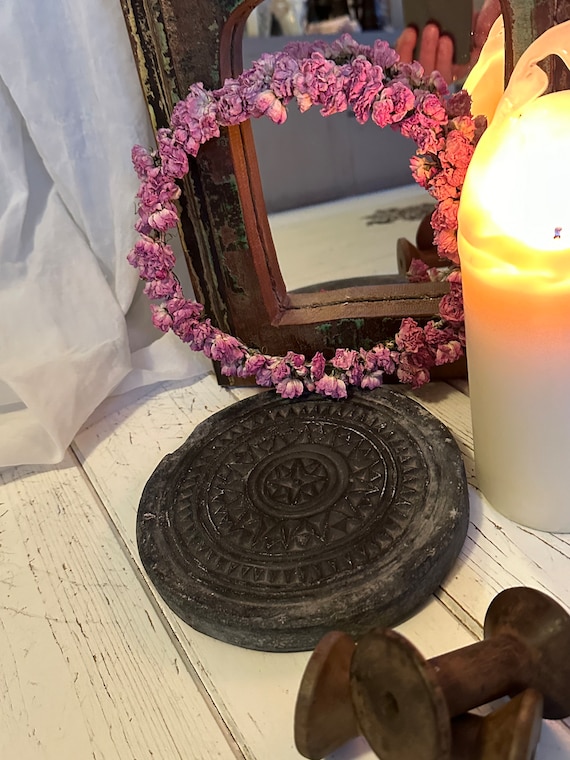 Tray plate stone plate antique finish decorative coaster vintage stone plate