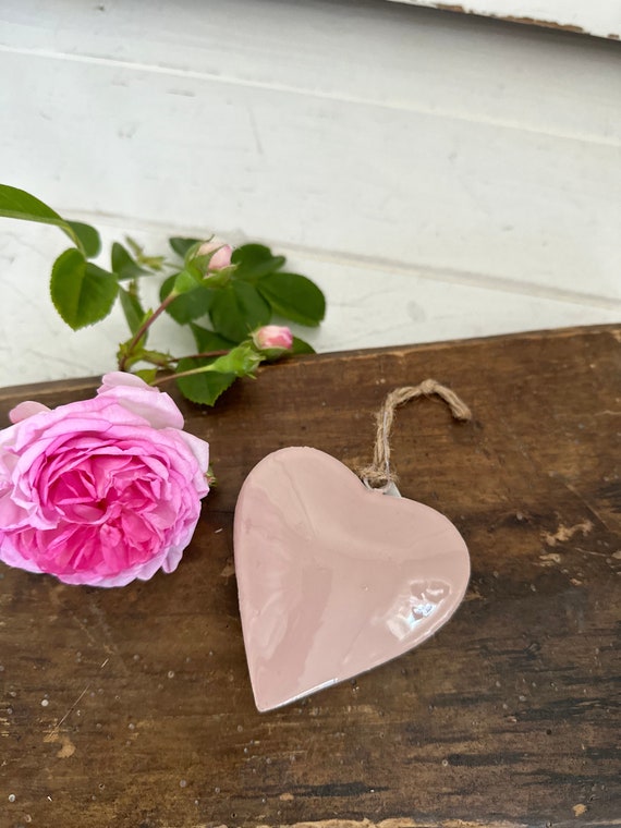 Heart pendant deco heart metal heart vintage