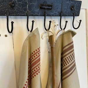 Hook rack, coat rack, metal strip, vintage