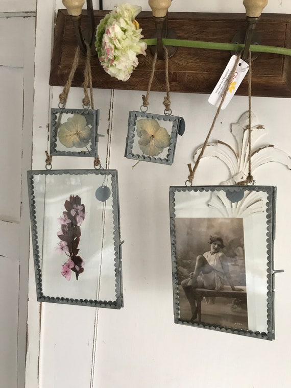 Zinc picture frame, vintage decorative hanging frame