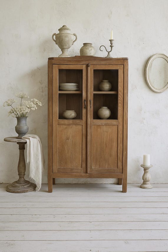 Cabinet kitchen cabinet kitchen buffet display cabinet furniture vintage antique finish wooden cabinet