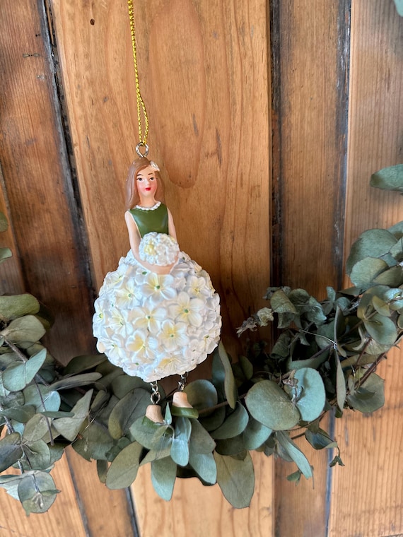 Flower girl pendant, decorative pendant, vintage decor