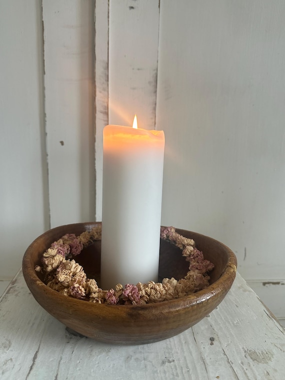 Wooden bowl, old wood, antique finish
