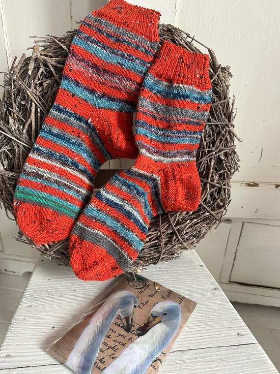 Knitted socks handmade stockings wool socks
