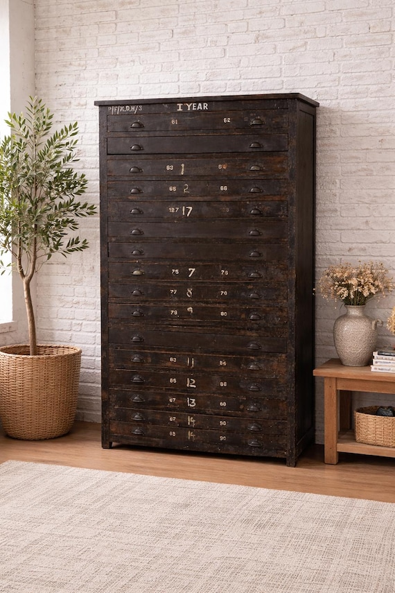 Chest of drawers, furniture, chest of drawers, workshop cabinet, vintage industrial style