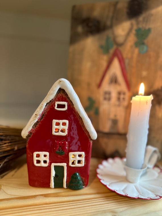 Light House Ceramic House Candle House Vintage