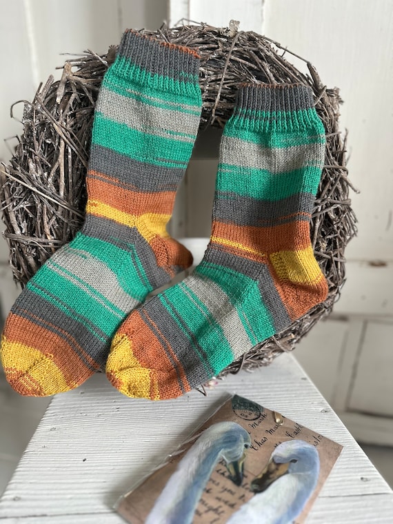 Knitted socks handmade stockings wool socks