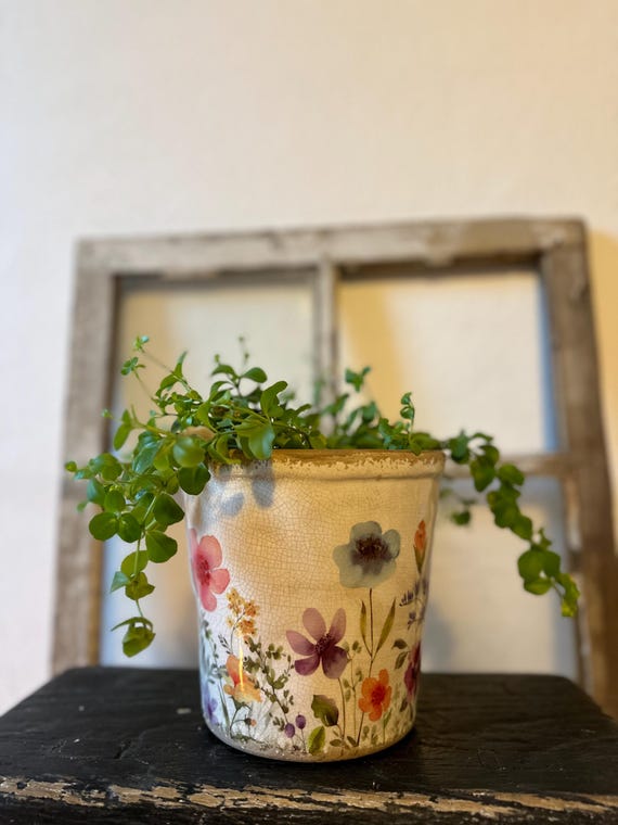 Ceramic pot, planter, plant pot, vintage decoration