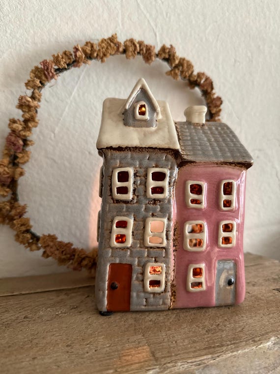 Light House Ceramic House Candle House Vintage