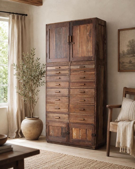 Display cabinet, cupboard, kitchen cabinet, kitchen sideboard, display case, furniture, vintage, antique finish, wooden cabinet