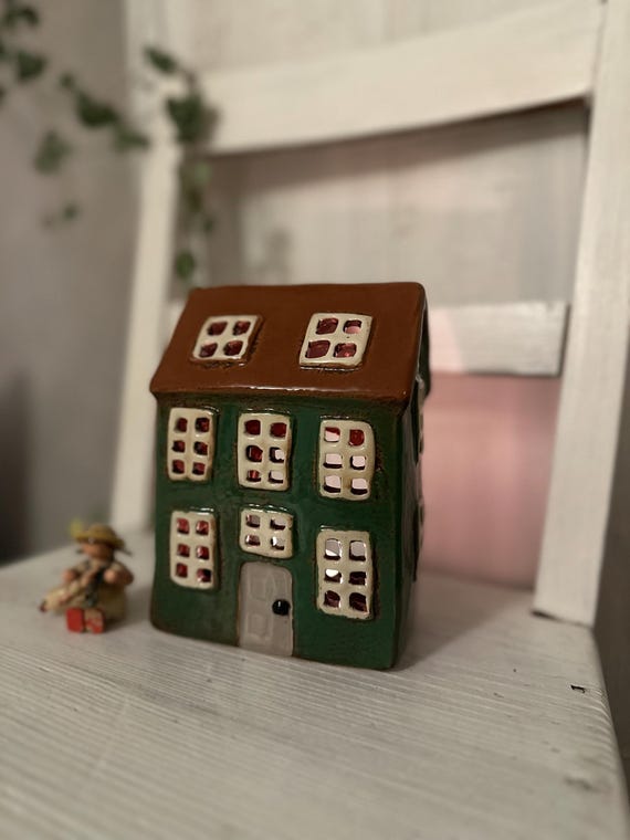 Light House Ceramic House Candle House Vintage