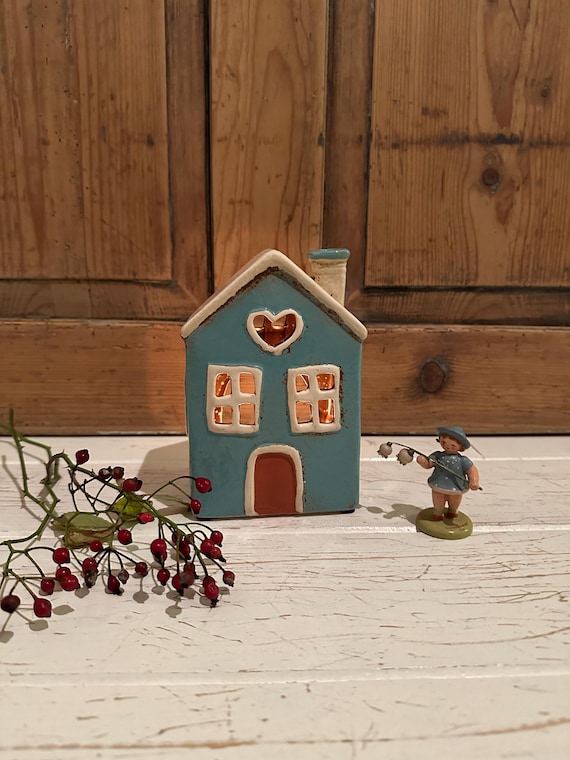 Light House Ceramic House Candle House Vintage